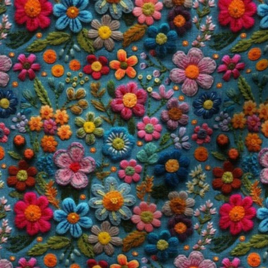 Felt Flower Stitched Embroidery