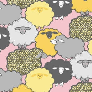 Sheep Shape (Pink/Yellow0