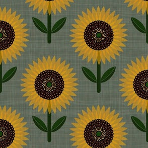 Gussie Sock-Mid-Sunny Retro Sunflowers