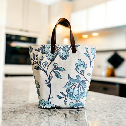 Blue and Cream Floral - Large